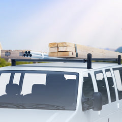 VEVOR Van Roof Ladder Rack, 2 Bars Alloy Steel Roof Racks, 500 LBS Capacity Roof Rack, Adjustable Length 35.8"-52.4"