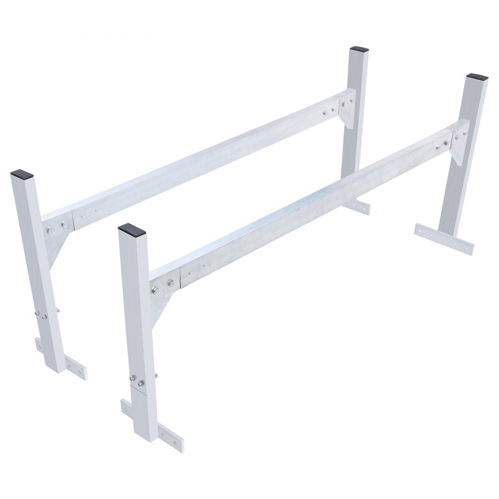 VEVOR Van Roof Ladder Rack, 2 Bars Aluminum Alloy Roof Ladder Racks, 400 LBS Capacity Rain-Gutter Van Roof Rack