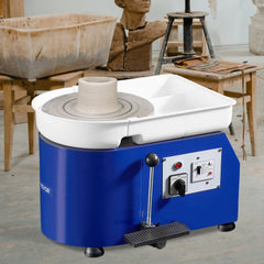 VEVOR Pottery Wheel, 350W, 11 in Clay Wheel Forming Machine, 60-300 RPM Adjustable Speed with Handle and Pedal Control