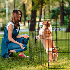 VEVOR Dog Playpen, 8 Pcs 30"H x 24"W Panels Foldable Metal Pet Exercise Pen, Dog Fence Indoor and Outdoor Pen with