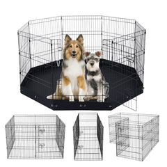 VEVOR Dog Playpen, 8 Pcs 30"H x 24"W Panels Foldable Metal Pet Exercise Pen, Dog Fence Indoor and Outdoor Pen with