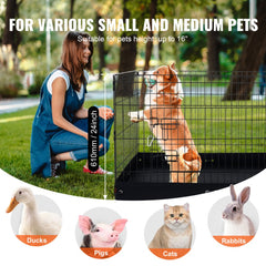 VEVOR Dog Playpen, 4 Pcs 24 x 36 in Panels Foldable Metal Pet Exercise Pen, Dog Fence Indoor and Outdoor Pen with Door