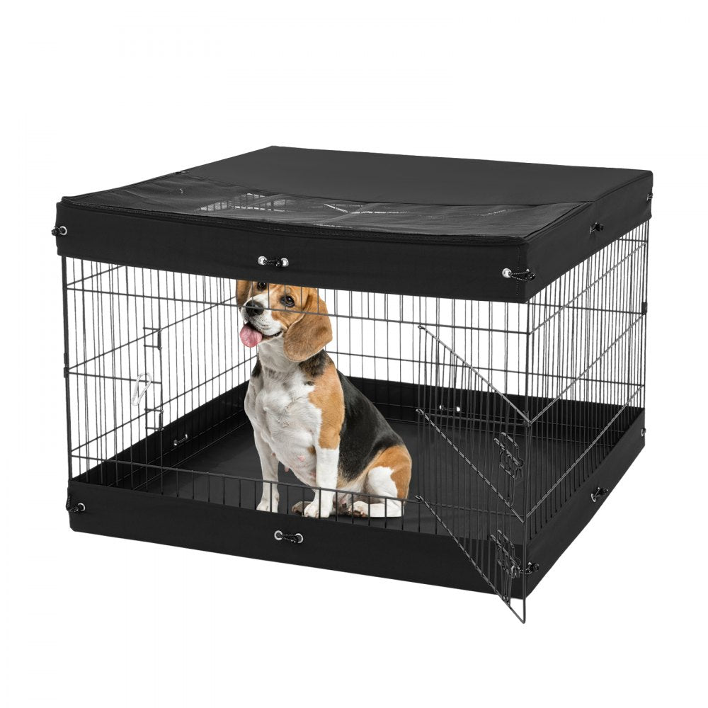 VEVOR Dog Playpen, 4 Pcs 24 x 36 in Panels Foldable Metal Pet Exercise Pen, Dog Fence Indoor and Outdoor Pen with Door