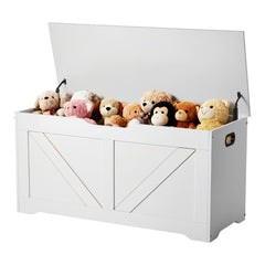 VEVOR Kids Storage Bench, Wooden Toy Box Chest, Large Storage Cabinet with Safety Hinge, Toddlers Storage Bench for