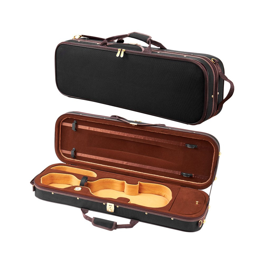 VEVOR 4/4 Full Size Violin Case, Built-in Hygrometer, Lightweight Portable Travel Carrying Bag, with Plush Lining