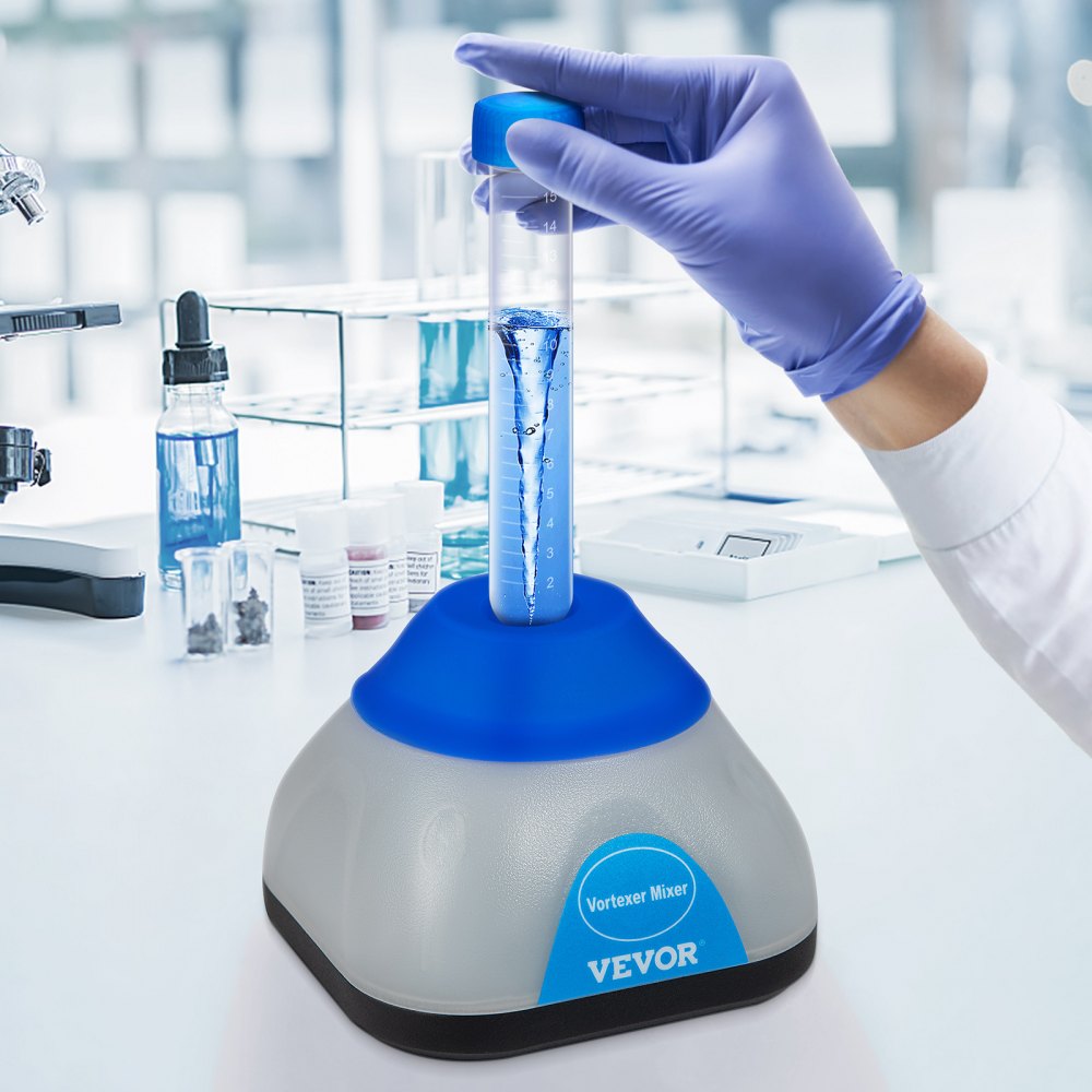 VEVOR Vortex Mixer, 3000rpm Mini Vortex Mixer Shaker, Touch Function Scientific Lab Vortex Shaker, Mix Up to 50ml, 6mm