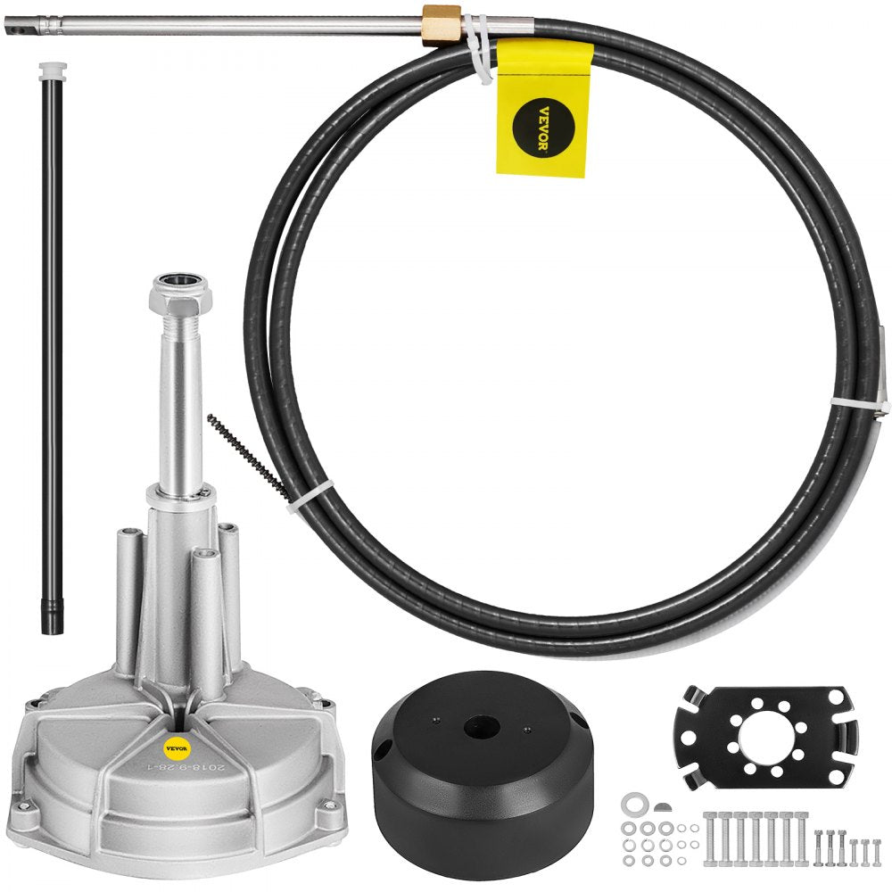 VEVOR Boat Steering System, Outboard Steering Kit with Boat Steering Control Cable 14' Steering Cable Marine Steering