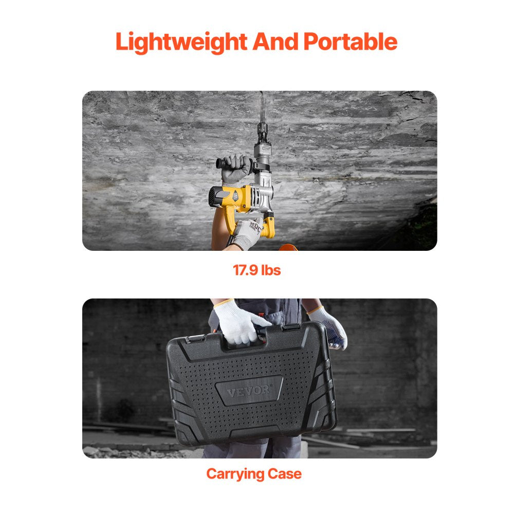 VEVOR Demolition Jack Hammer, 1400W Electric Jackhammer Heavy Duty, 2900 BPM Jack Hammer Concrete Breaker, with 1 Point