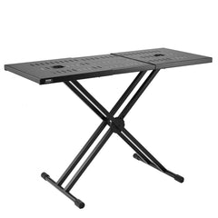 VEVOR DJ Table Stand, (32"-43") x 18" Portable DJ Laptop and Controller Stand, Lightweight DJ Desk DJ Booth Adjustable
