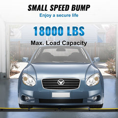 VEVOR 3.28 ft Cable Protector Ramp, 4 Pack of 1 Channel, 18000 lbs/axle Capacity Heavy Duty Rubber Speed Bumps, Floor