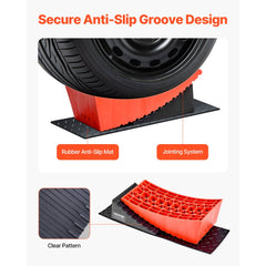 VEVOR Camper Levelers, 2 Pcs RV Leveling Blocks, up to 8818.5lbs Camper Wheel Chocks, Max. 4" Leveling Height Heavy