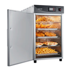VEVOR Electric Hot Box Food Warmer, 5-Tier Commercial Warming Cabinet with Water Tray, Single-Door and Adjustable