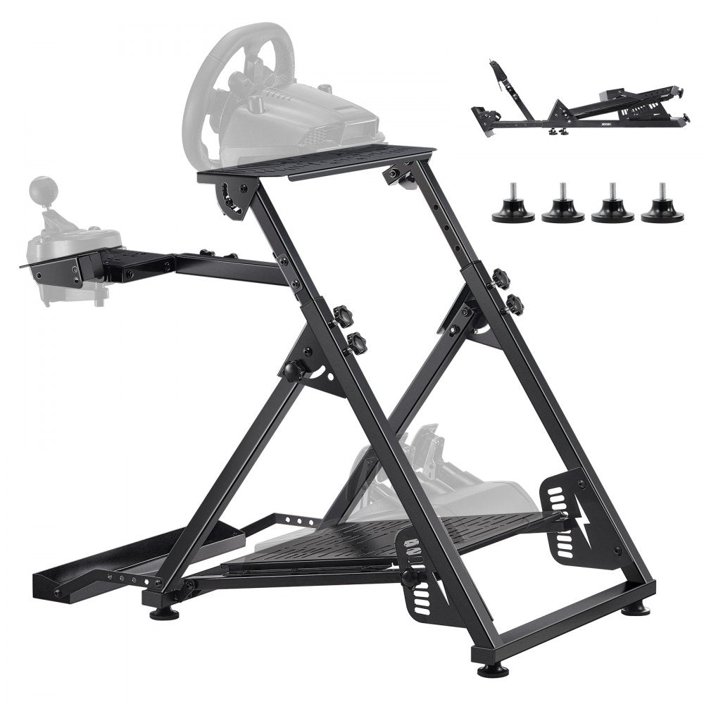 VEVOR Racing Wheel Stand, Adjustable & Foldable Simulator Stand for Logitech G923 G920 G29 G27, Thrustmaster T300RS TX