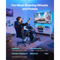 VEVOR Racing Wheel Stand, Adjustable & Foldable Simulator Stand for Logitech G923 G920 G29 G27, Thrustmaster T300RS TX