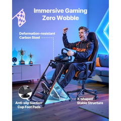 VEVOR Racing Wheel Stand, Adjustable & Foldable Simulator Stand for Logitech G923 G920 G29 G27, Thrustmaster T300RS TX