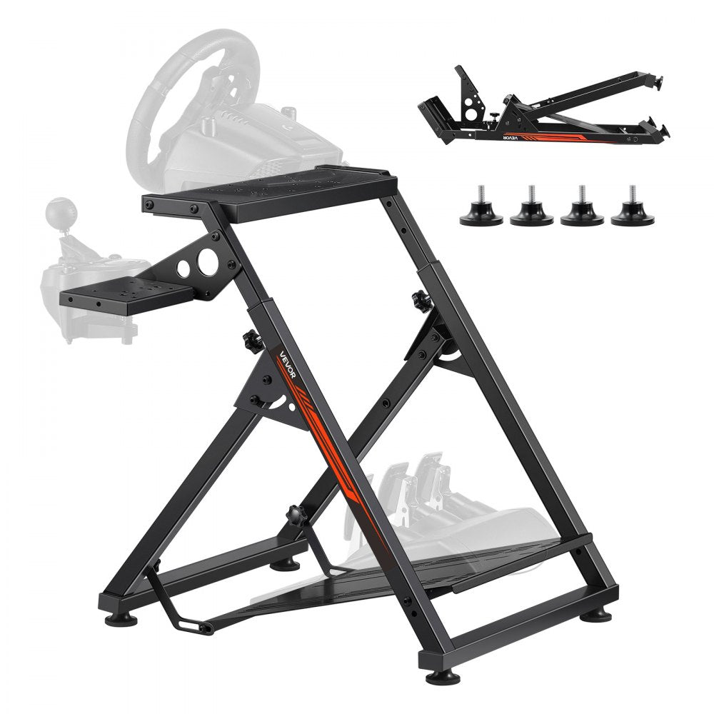 VEVOR Racing Wheel Stand, Adjustable & Foldable Simulator Stand for Logitech G923 G920 G29 G27, Thrustmaster T300RS TX