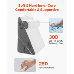 VEVOR Bed Wedge Pillow for Sleeping, 3 Pcs Adjustable Orthopedic Bed Wedge Set, with Jacquard Washable Cover & Foam