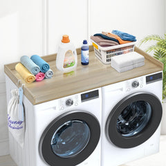 VEVOR Washer Dryer Countertop, 54" x 27" Wooden Washer and Dryer Countertop, Water-Resistant Laundry Machine Topper