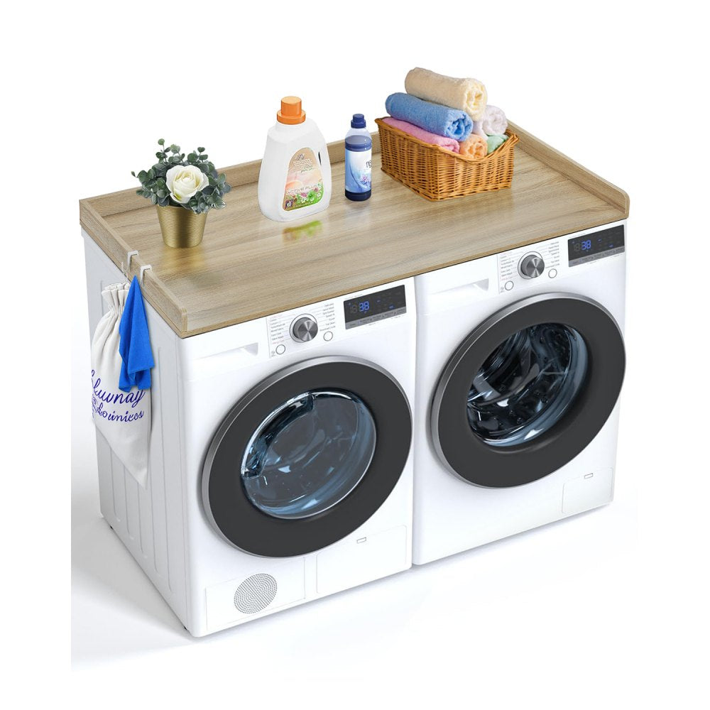 VEVOR Washer Dryer Countertop, 54" x 27" Wooden Washer and Dryer Countertop, Water-Resistant Laundry Machine Topper