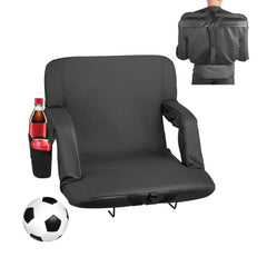 VEVOR Stadium Seat, 6 Adjustable Angle Bleacher Chair, 2.9'' Cushion Stadium Seat with Back Support and Armrest, Wide