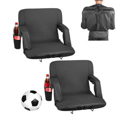 VEVOR Stadium Seat, 6 Adjustable Angle Wide Bleacher Chair, 2.9'' Cushion Padded Stadium Seat with Armrest and Back