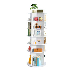 VEVOR 6 Tiers Rotating Shoe Rack Tower, 360° Spinning Shoe Rack, Revolving Storage Round Carousel Display, Freestanding