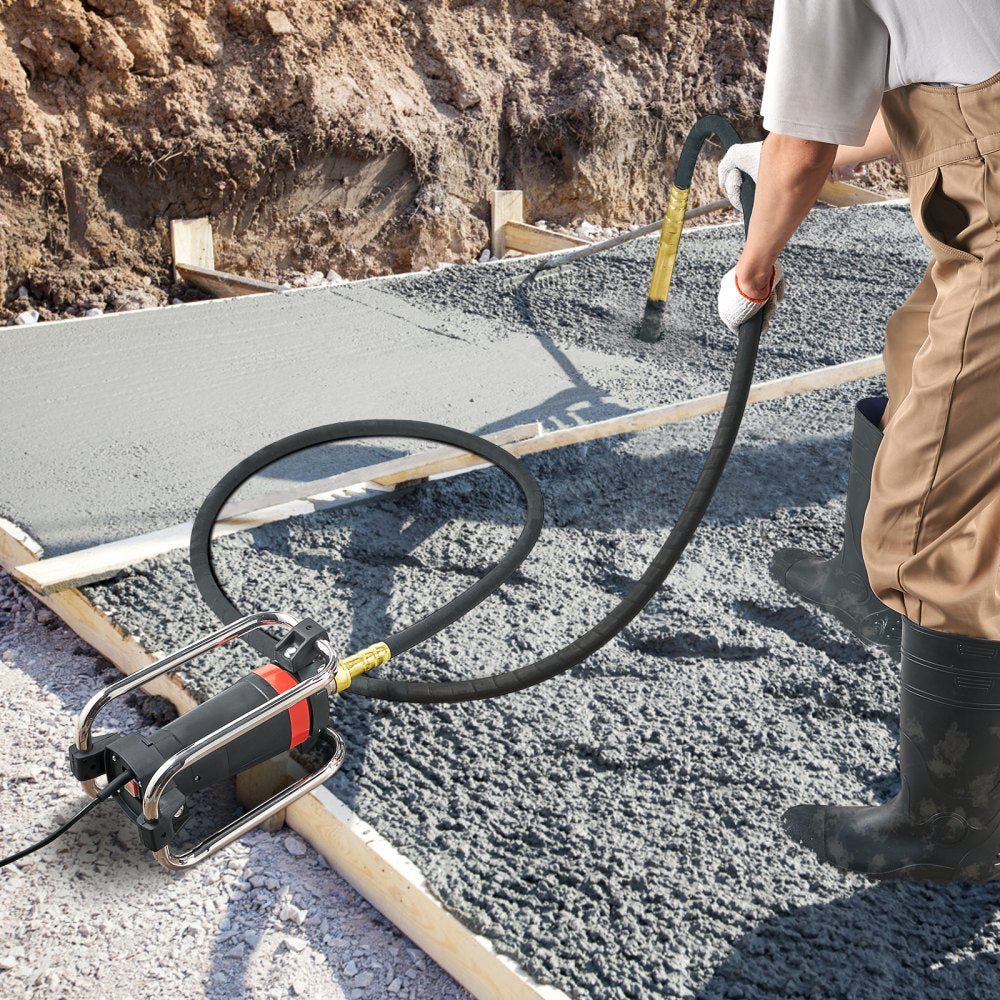 VEVOR Electric Concrete Vibrator, 1300W 16000 VPM, 2HP Copper Motor Handheld Concrete Vibrating Tool, Portable Pencil