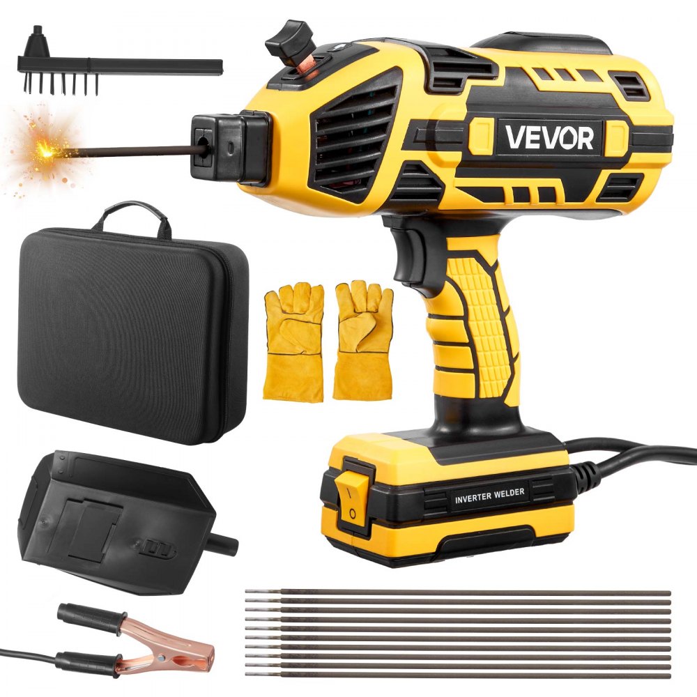 VEVOR Portable Handheld Welding Machine, 20-120A Portable ARC Welder with 5-Level Current Adjustment & IGBT Inverter