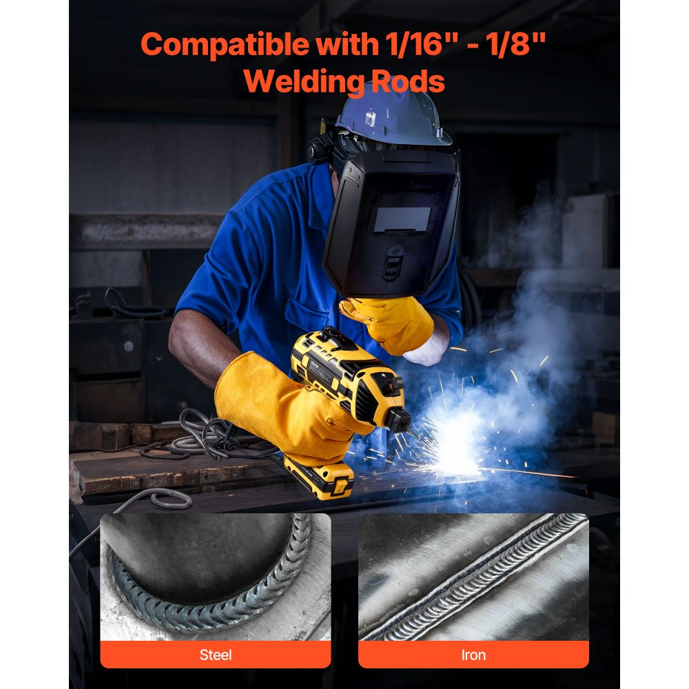 VEVOR Portable Handheld Welding Machine, 20-140A Portable ARC Welder with 5-Level Current Adjustment & IGBT Inverter