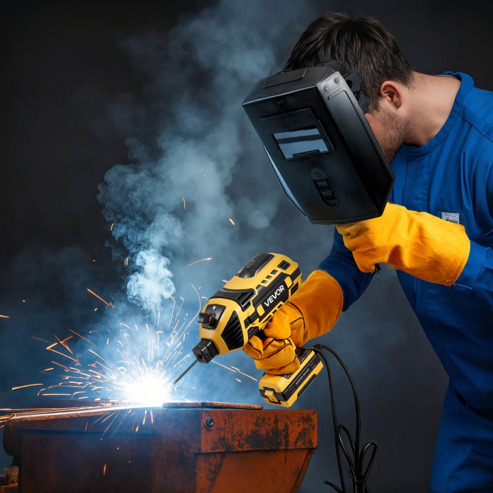 VEVOR Portable Handheld Welding Machine, 20-140A Portable ARC Welder with 5-Level Current Adjustment & IGBT Inverter