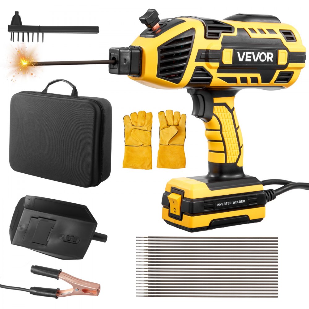 VEVOR Portable Handheld Welding Machine, 20-140A Portable ARC Welder with 5-Level Current Adjustment & IGBT Inverter