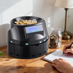 VEVOR USD Coin Counter & Coin Sorters with LCD Display, Coin Sorter Machine for USD Coin 1￠ 5￠ 10￠ 25￠ $1, Sorts up to