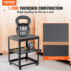 VEVOR Planer Stand, 100 lbs / 45 kg heavy loads, Three-Gear Height Adjustable Thickness Planer Table,with 4 Stable
