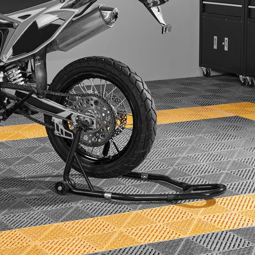 VEVOR Motorcycle Rear Wheel Stand, with U + L Fork Swingarm Spool, 850 lbs Capacity Heavy Duty Rear Wheel Stand