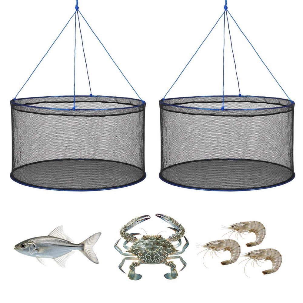 VEVOR Foldable Fishing Net, Landing Fishing Pier Nets, Portable Drop Net for Pulling up Fish, Durable and
