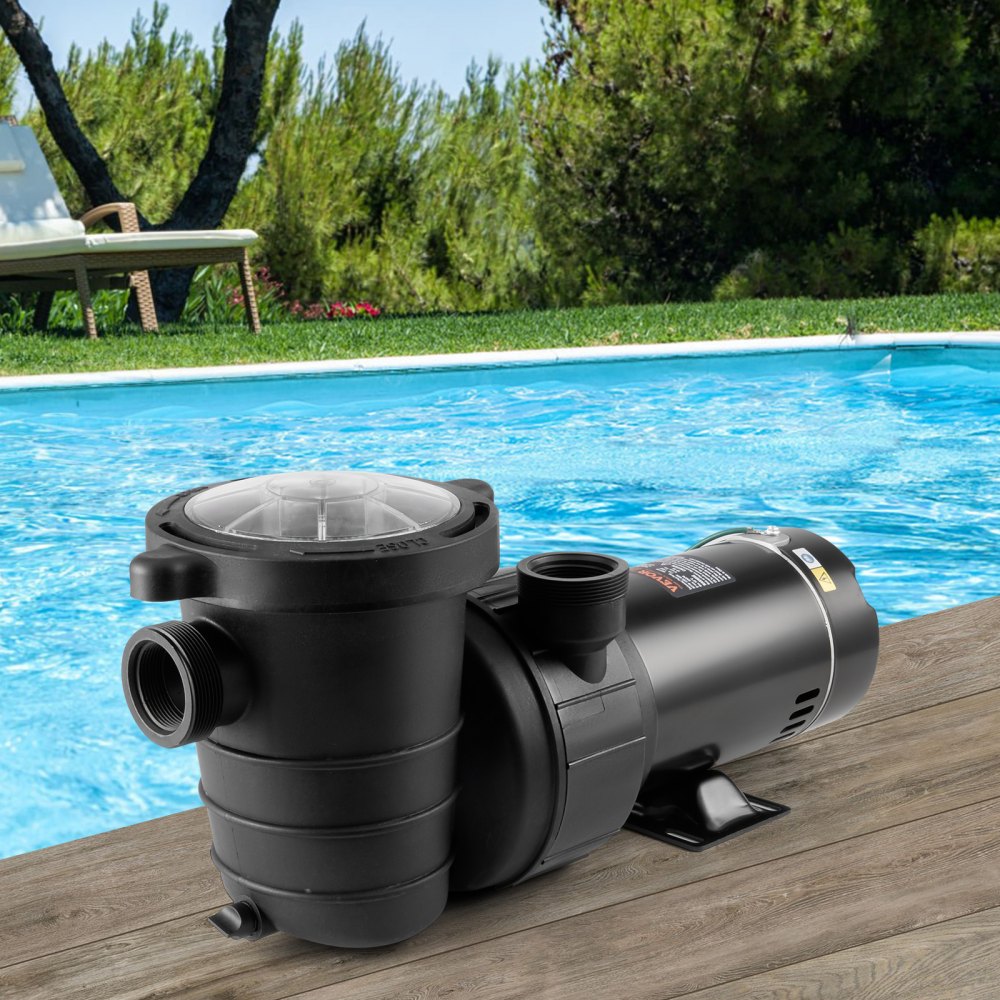 VEVOR Above Ground Pool Pump, 1HP, 80 GPM Max. Flow Single Speed Swimming Pool Pump, 120V 3450 RPM 36 ft Max. Head Lift