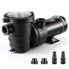 VEVOR Above Ground Pool Pump, 1HP, 80 GPM Max. Flow Single Speed Swimming Pool Pump, 120V 3450 RPM 36 ft Max. Head Lift