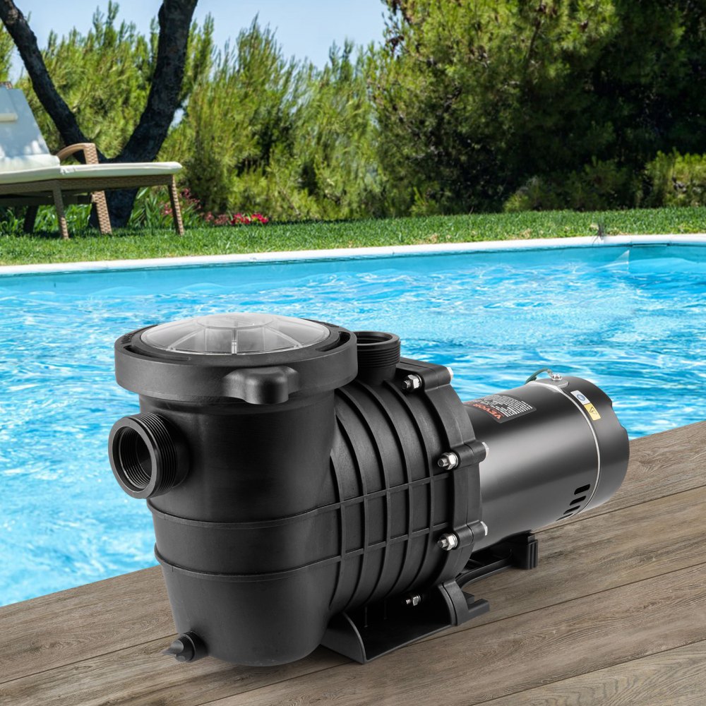 VEVOR Above Ground Pool Pump, 1.5 HP, 100 GPM Single Speed Swimming Pool Pump, 110V/240V 3450 RPM 50.9 ft Max Head Pool