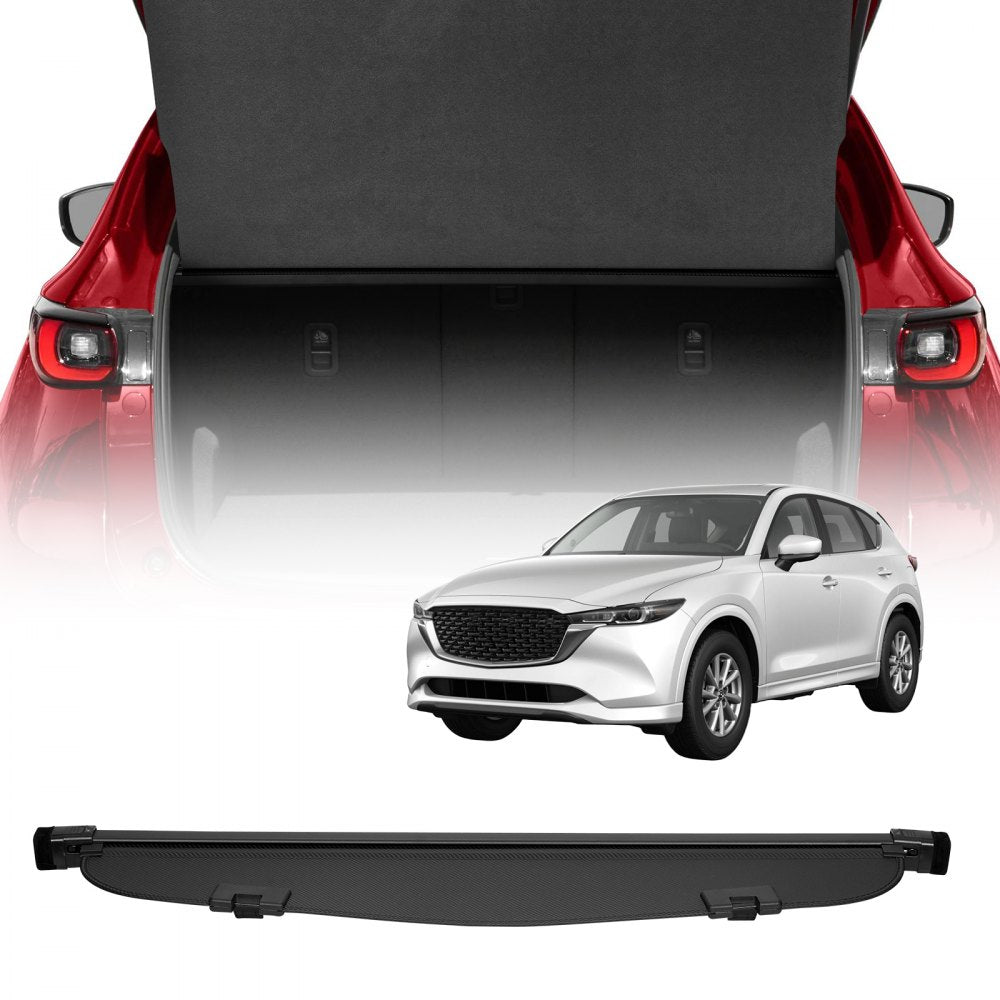 VEVOR Retractable Cargo Cover, Upgraded Carbon Fiber Texture Trunk Cover, Anti-Peeping Luggage Privacy Shield, Easy