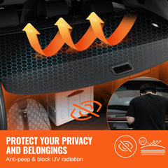 VEVOR Retractable Cargo Cover for Toyota, Upgraded Waterproof Trunk Cover Security Shield Shade for Toyota RAV4