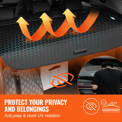 VEVOR Retractable Cargo Cover for Honda, Upgraded Waterproof Trunk Cover Security Shield Shade for Honda CRV 2023-2025