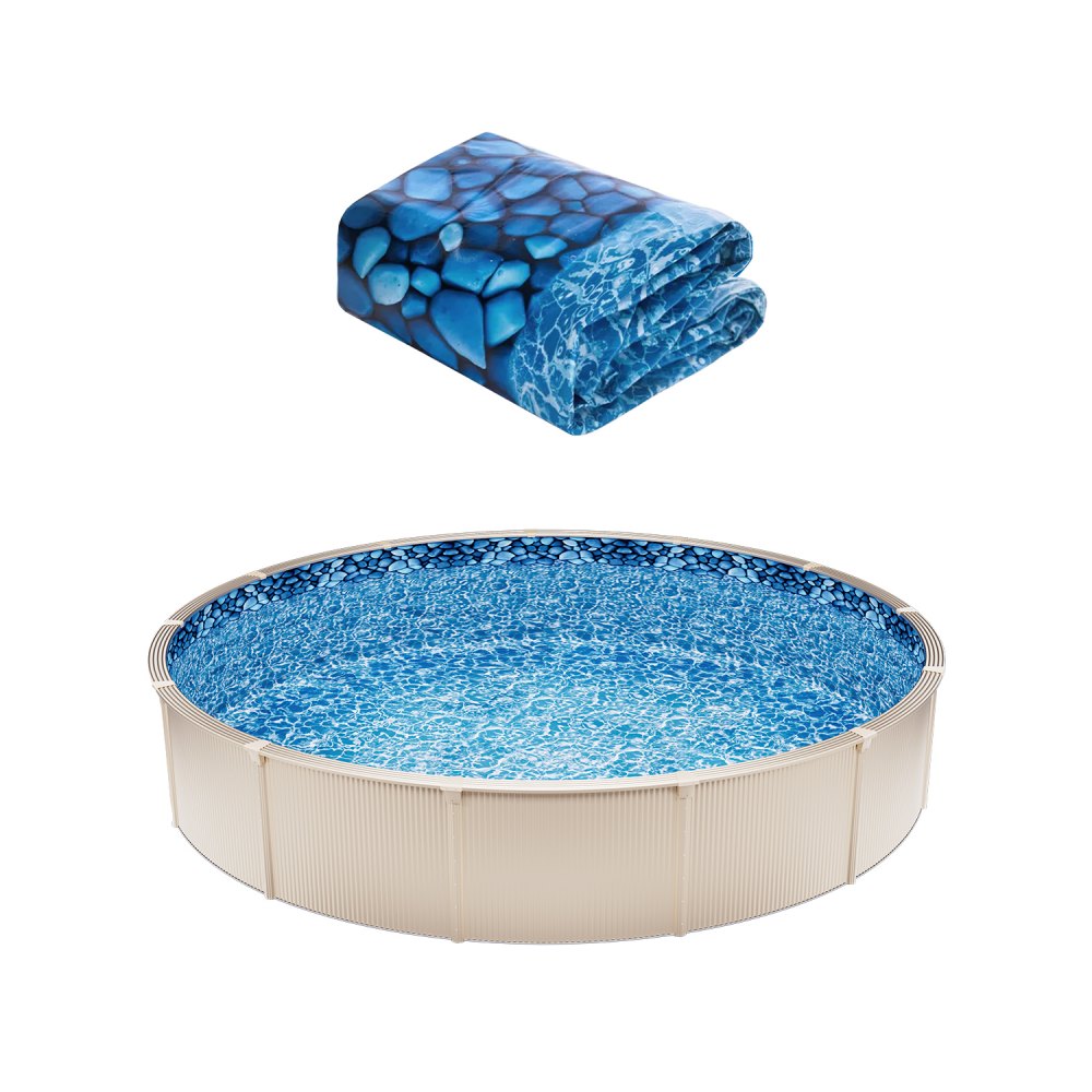 VEVOR 18-ft Round Above Ground Pool Liner, Overlap Pool Liners, Standard Gauge Vinyl, 48-to-54inch Wall Height