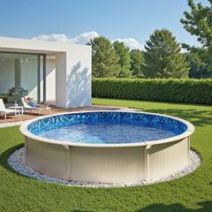 VEVOR 8-ft Round Above Ground Pool Liner, Overlap Pool Liners, Standard Gauge Vinyl, 48-to-54inch Wall Height, Designed