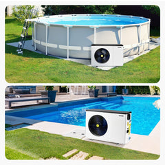 VEVOR Electric Pool Heat Pump, 35830 BTU, Pool Heaters for 6605-13209GAL Above and In Ground Pools, Low Noise, Heating
