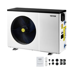 VEVOR Electric Pool Heat Pump, 51200 BTU, Pool Heaters for 7926-15851GAL Above and In Ground Pools, Low Noise, Heating