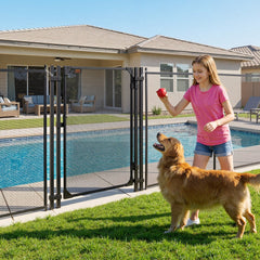 VEVOR Pool Fence Gate, 4 x 2.5 ft Inground Swimming Pool Fences Gate, Outdoor Security Fencing Door Kit with Metal