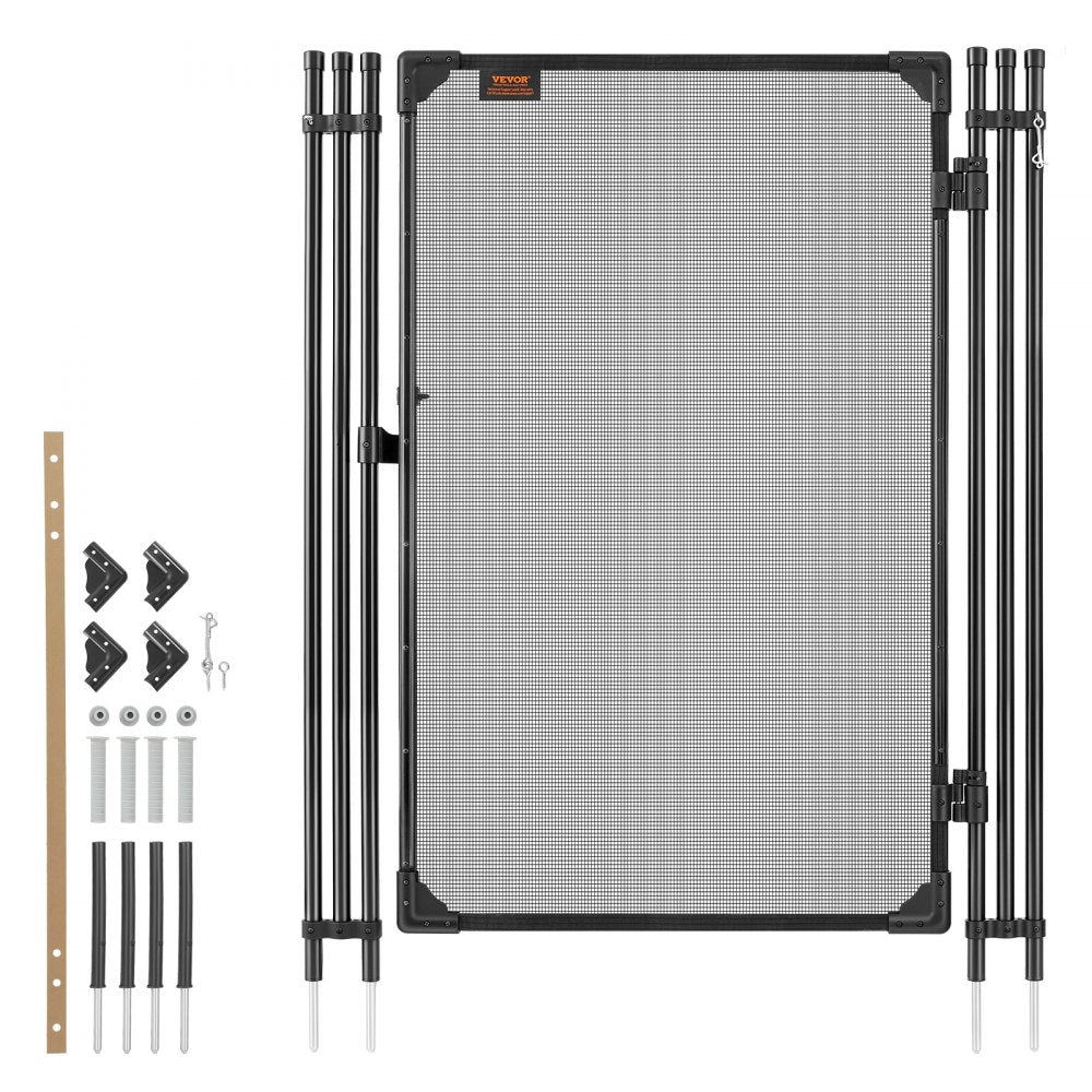VEVOR Pool Fence Gate, 4 x 2.5 ft Inground Swimming Pool Fences Gate, Outdoor Security Fencing Door Kit with Metal
