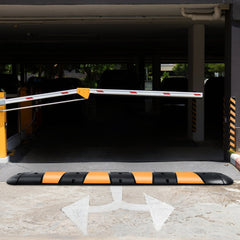 VEVOR Rubber Traffic Calming Device, Single Unit with Dual Channels, 72" Length Modular Design Supports Up to 22000