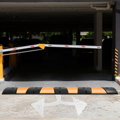 VEVOR Rubber Speed Control Hump, Dual Channel, 2 Units, 72.8" Length, Supports Up to 22000 LBS, Dimensions 72.8 x 12.2