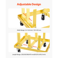VEVOR Engine Stand, 750 LBS Load Capacity Engine Motor Stand with Adjustable Width & Length, Heavy-Duty Steel Motor